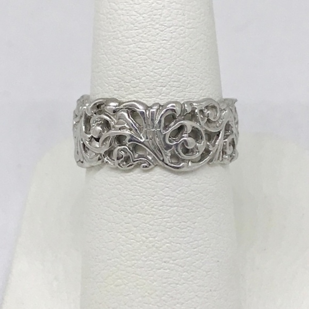 NWT sterling silver .925 filagree band handmade - Picture 4 of 6